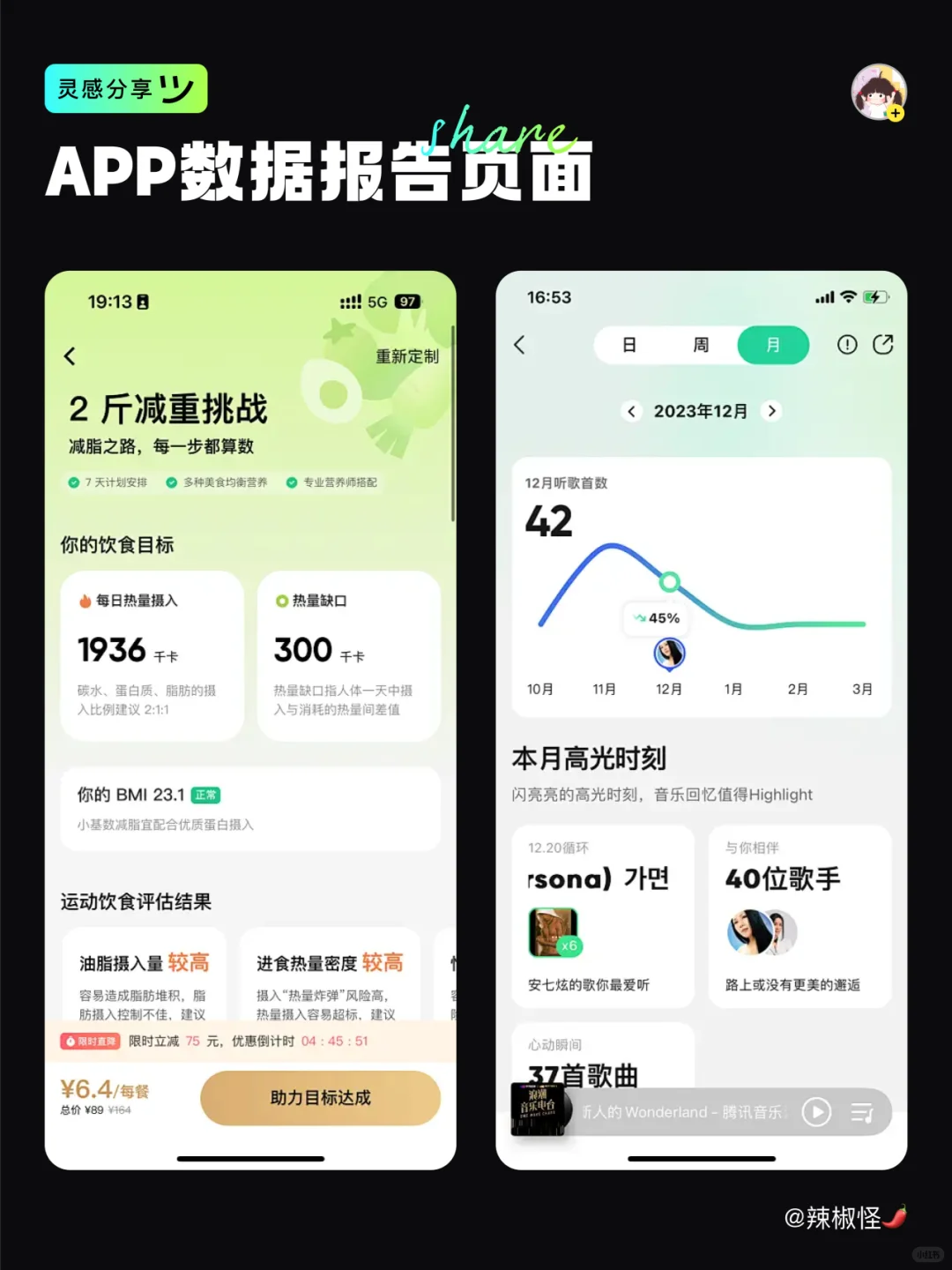 📊 App数据总结页设计灵感合集！