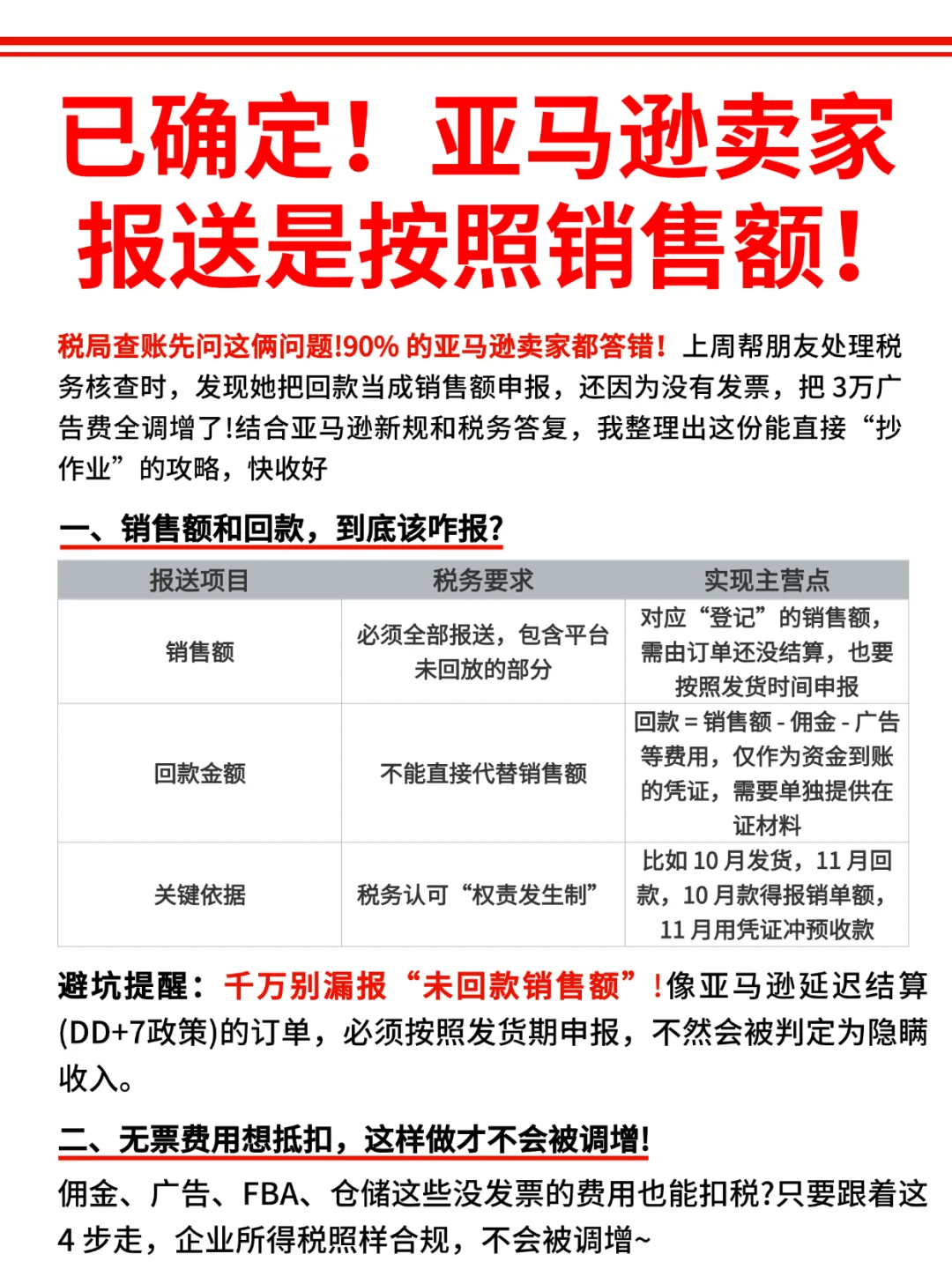 已确定，亚马逊卖家报送是按照销售额