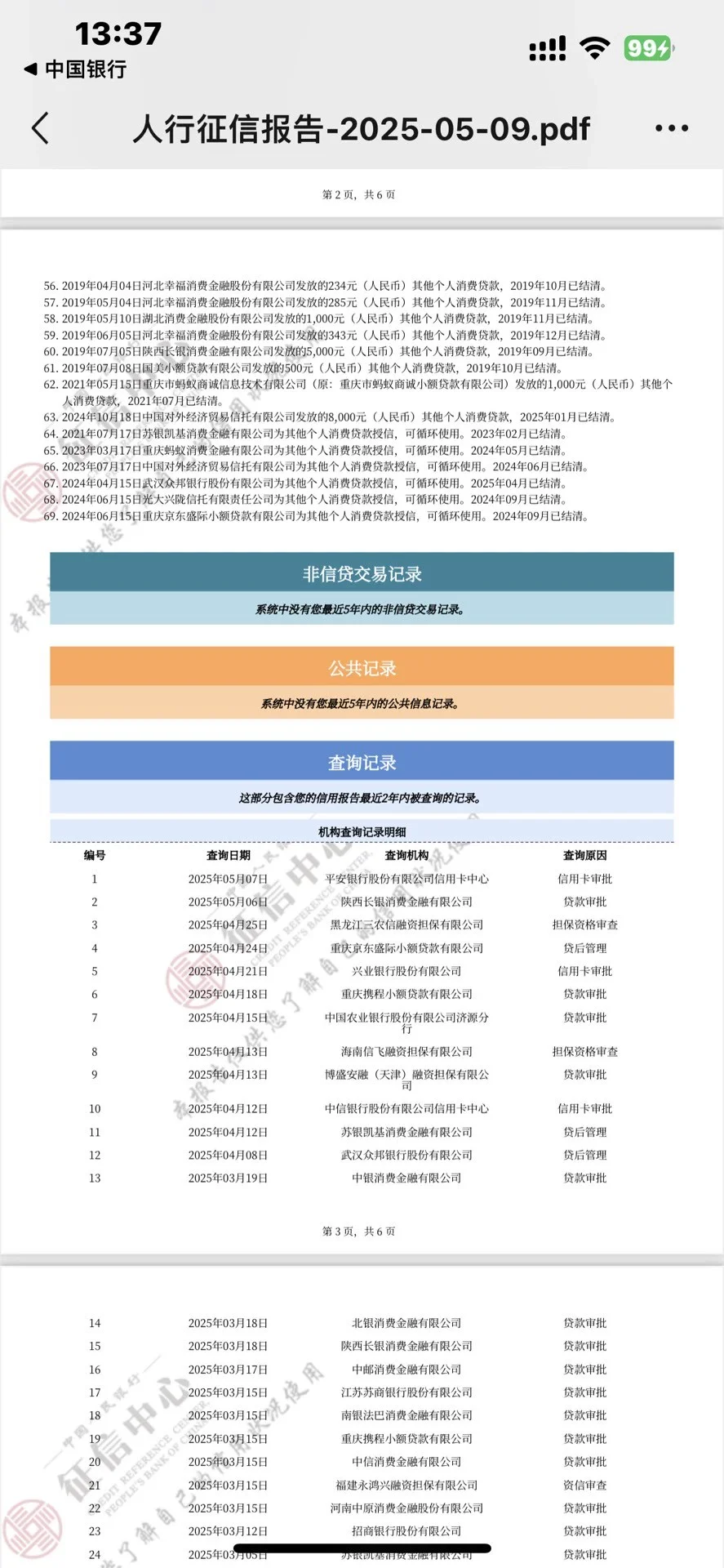 这样的征信报告还能下款吗？