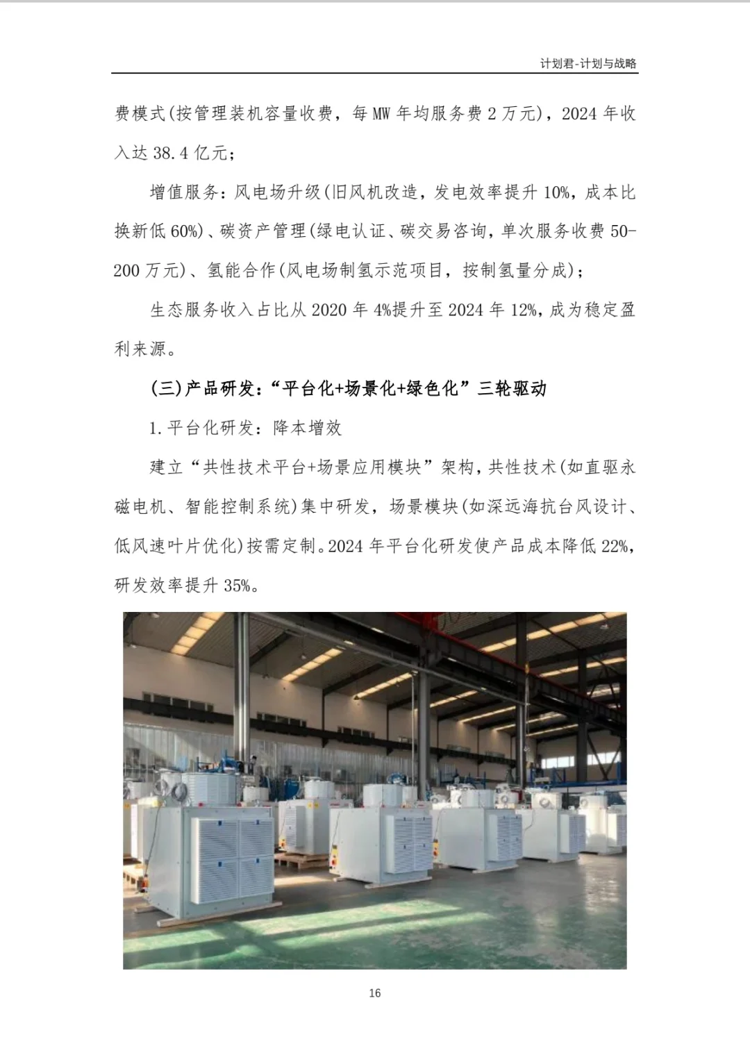 中国某风电龙头企业商业计划书