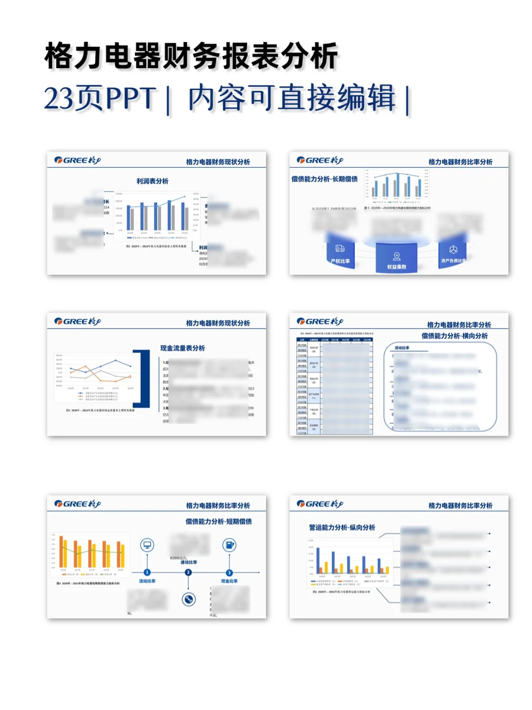 格力电器财务报表分析PPT