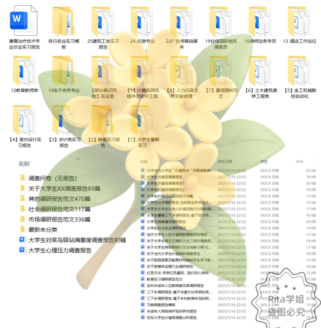 🎯大学生必看!调研调查报告成品来袭🎉