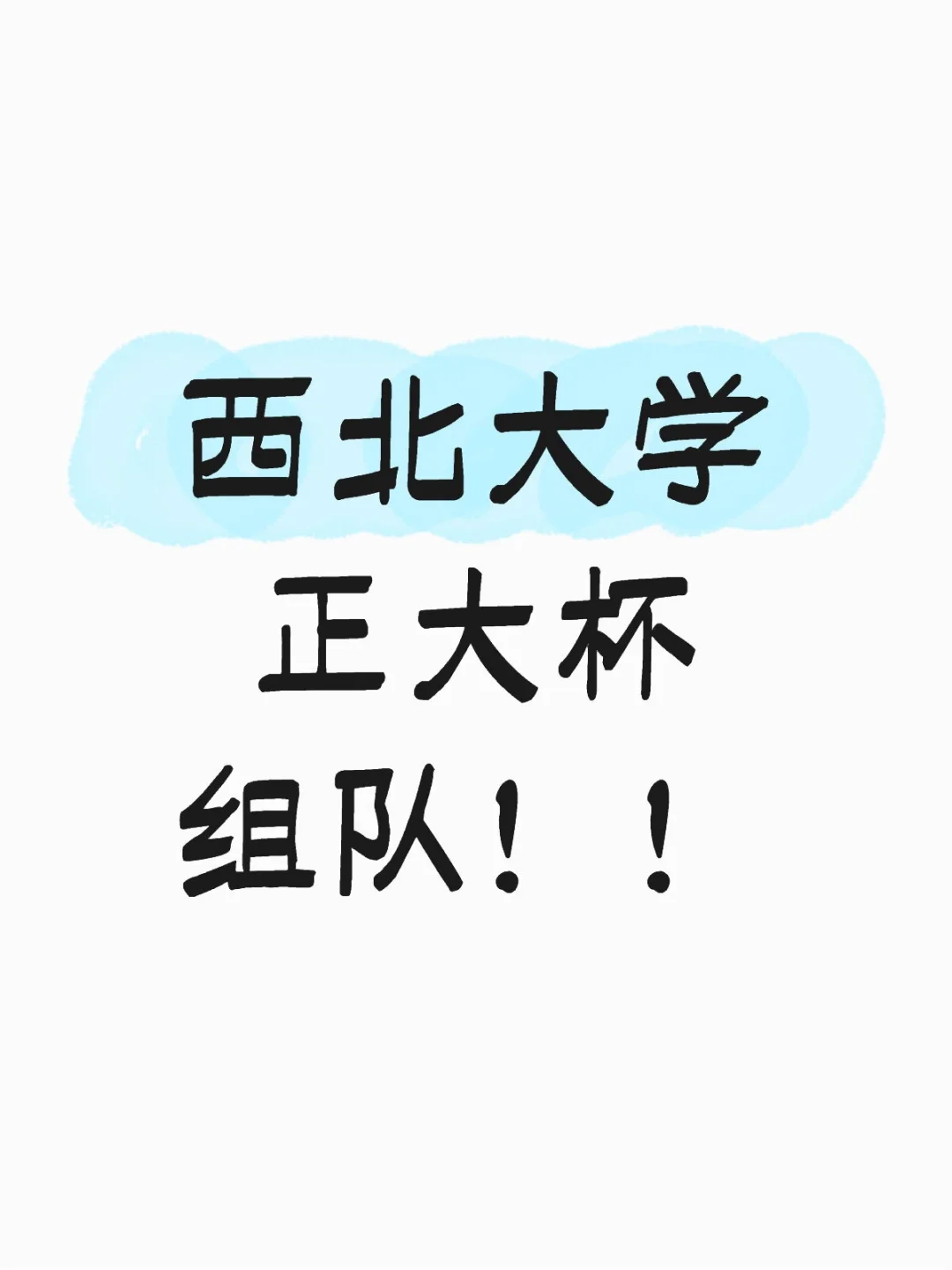 西北大学“正大杯”市调大赛战队,邀你组