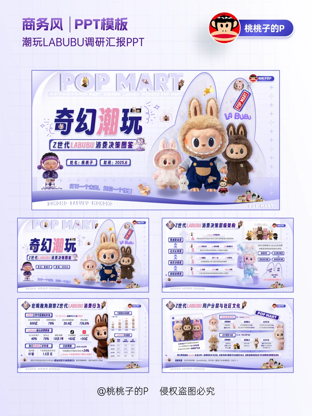 💥火爆全球的LABUBU泡泡玛特潮玩ppt