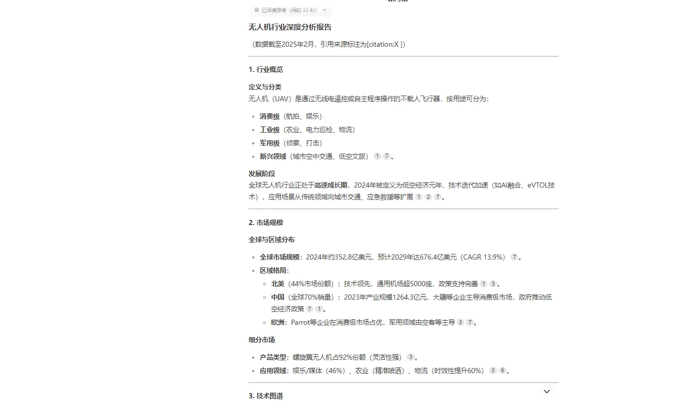 附完整指令!deepseek+行业分析