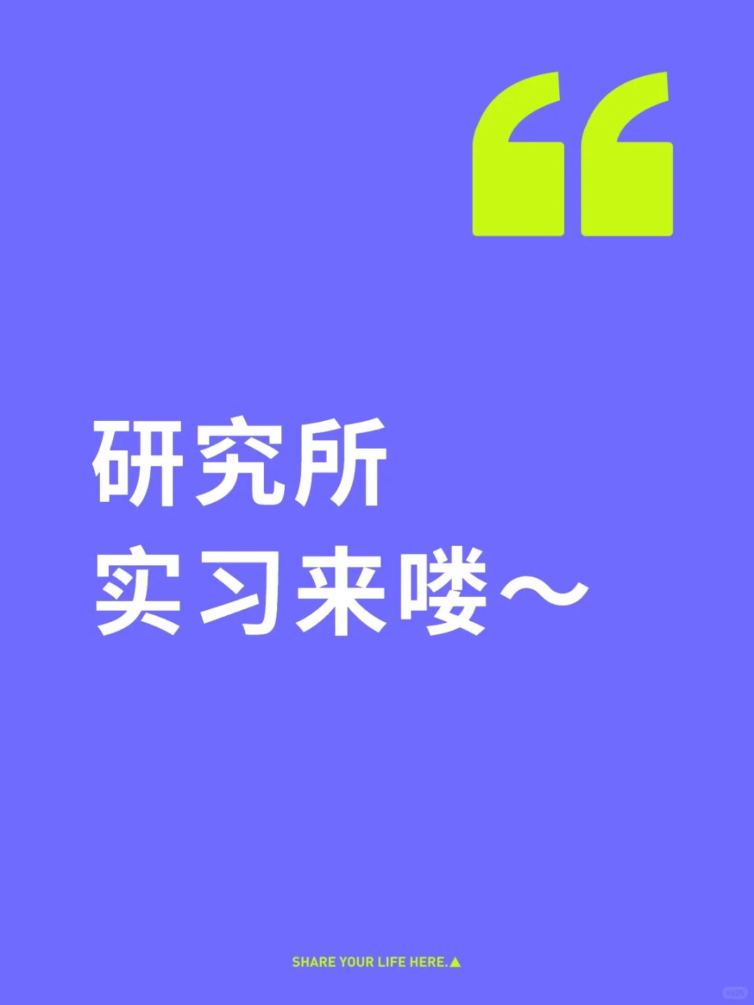 本科有需求同学可投！
