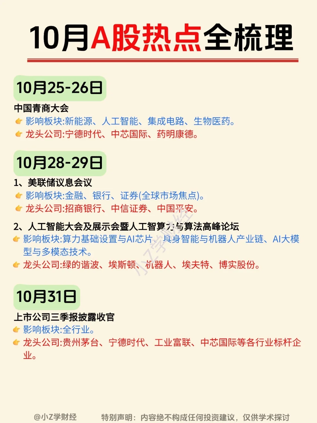 10月A股热点事件全梳理❗