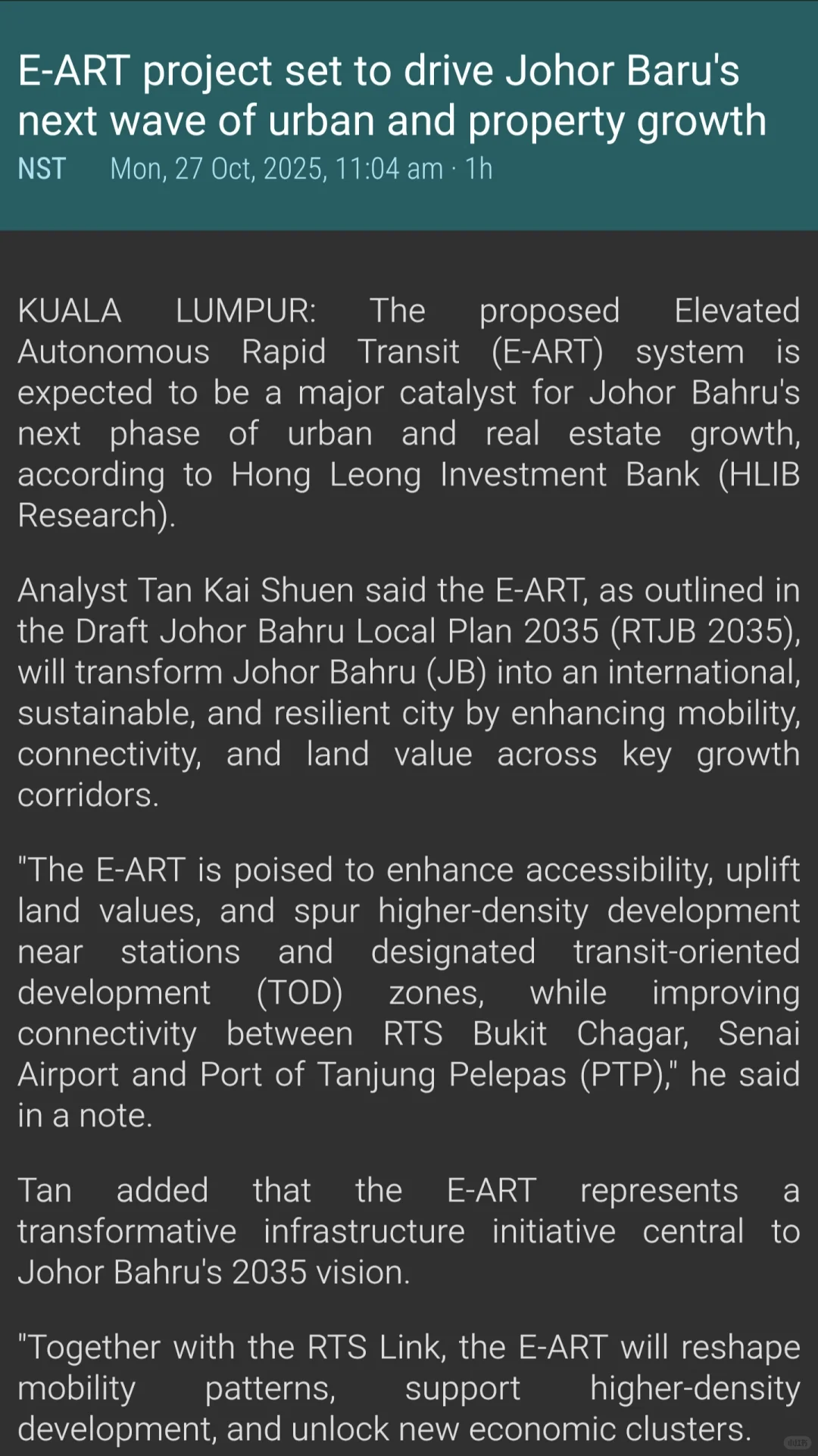 JB E-ART HLIB投行研报透露了些什么?