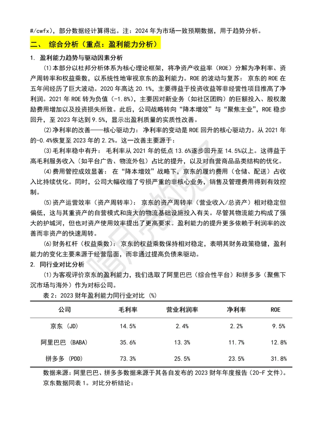京东集团2020-2024财务分析报告来啦✅