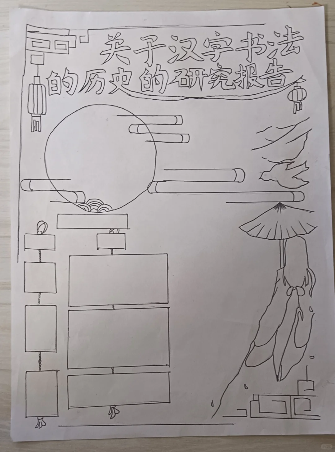 关于汉字书法的历史的研究报告手抄报