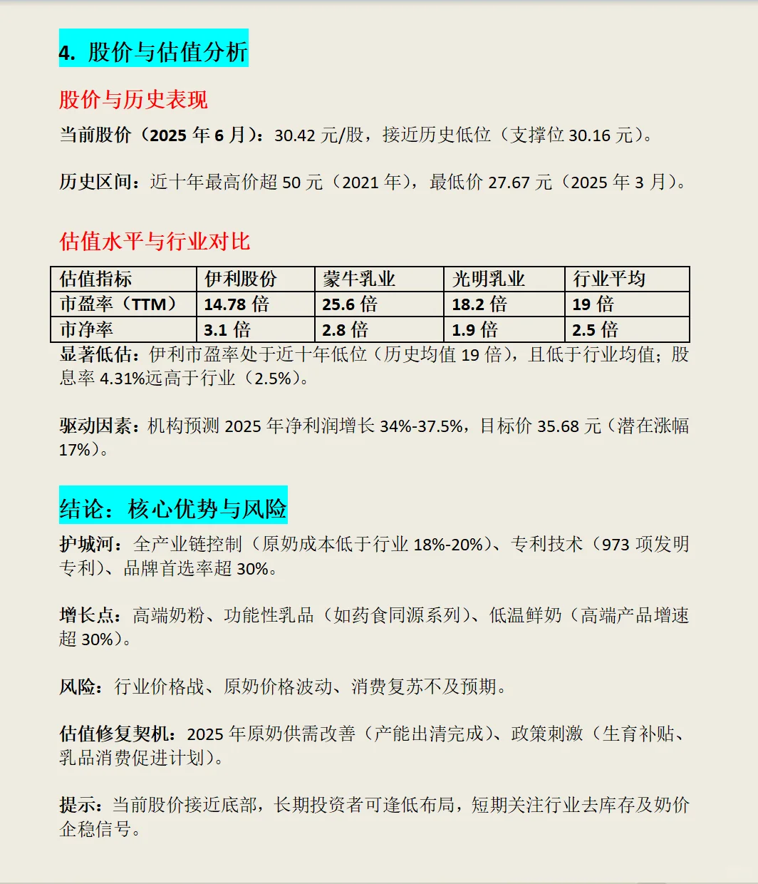 伊利股份深度分析报告