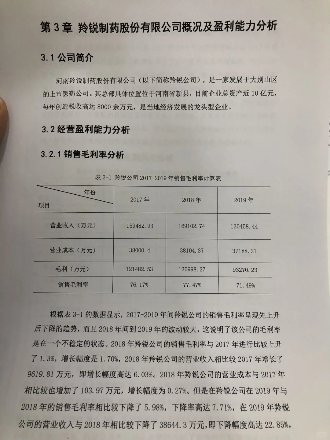 姐妹们，我的盈利能力分析写完咯☺️