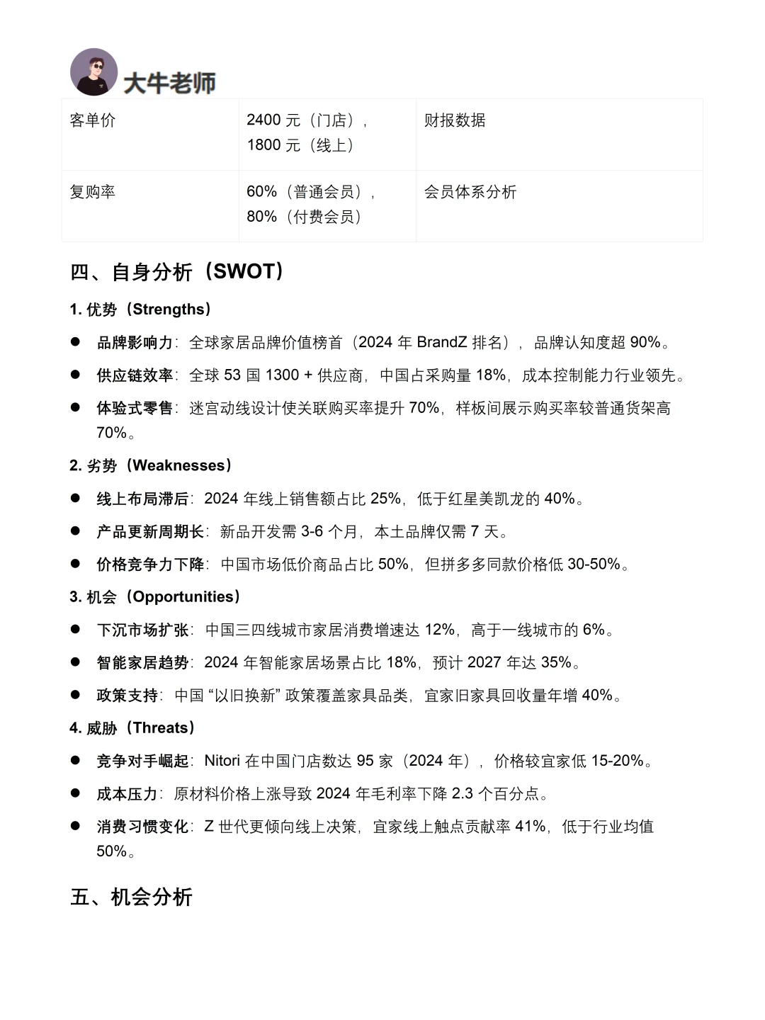 宜家市场调研报告！不会写就直接套进去！