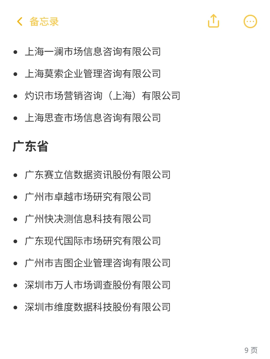全国市场与用户研究供应商名录-按地区速查