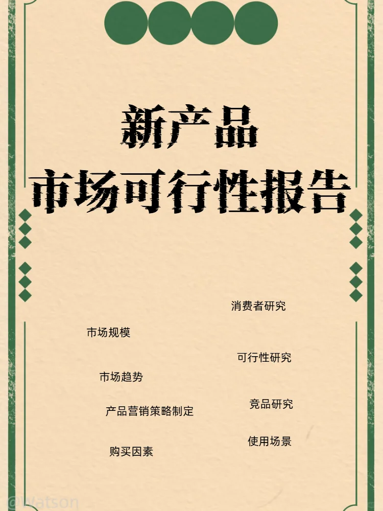 新产品市场可行性报告