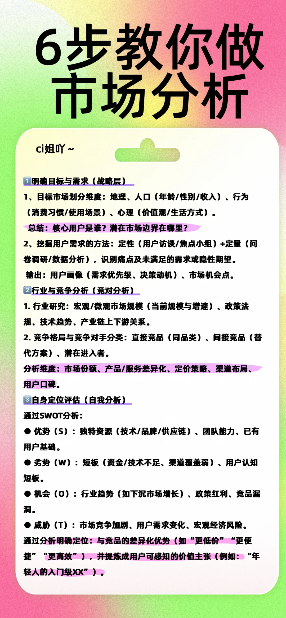教科书级市场策略分析，小白必看！