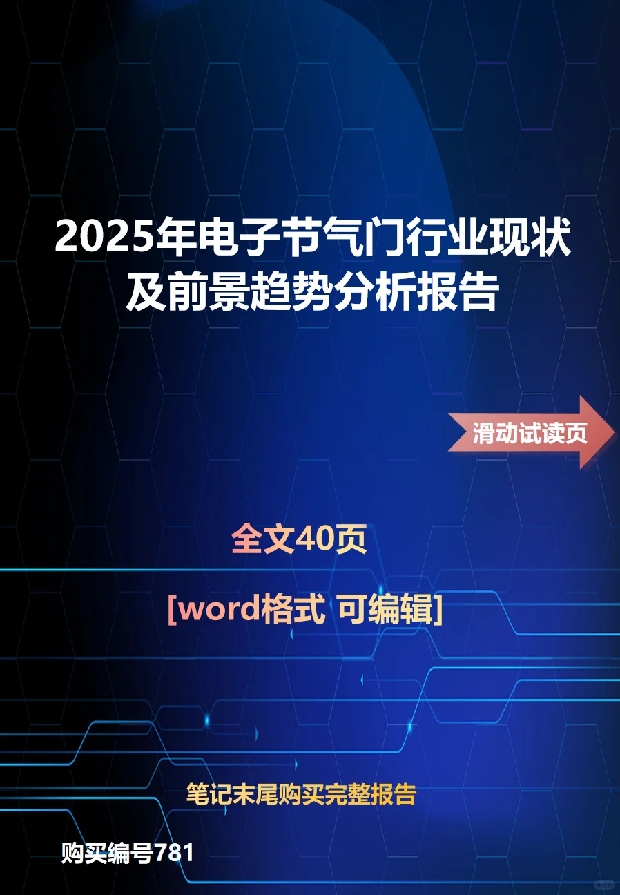 2025年电子节气门行业现状及前景分析报告