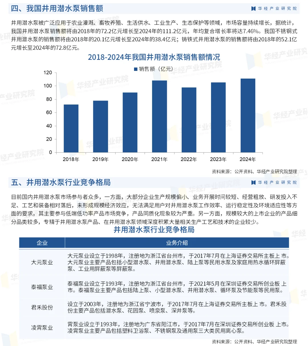 2025年中国井用潜水泵行业市场调查研究报告