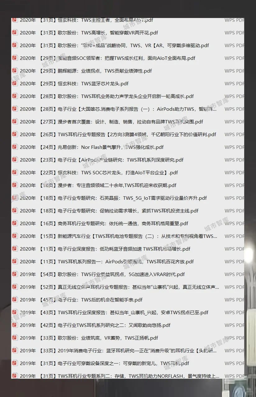 TWS耳机行业研究分析报告与市场调研数据