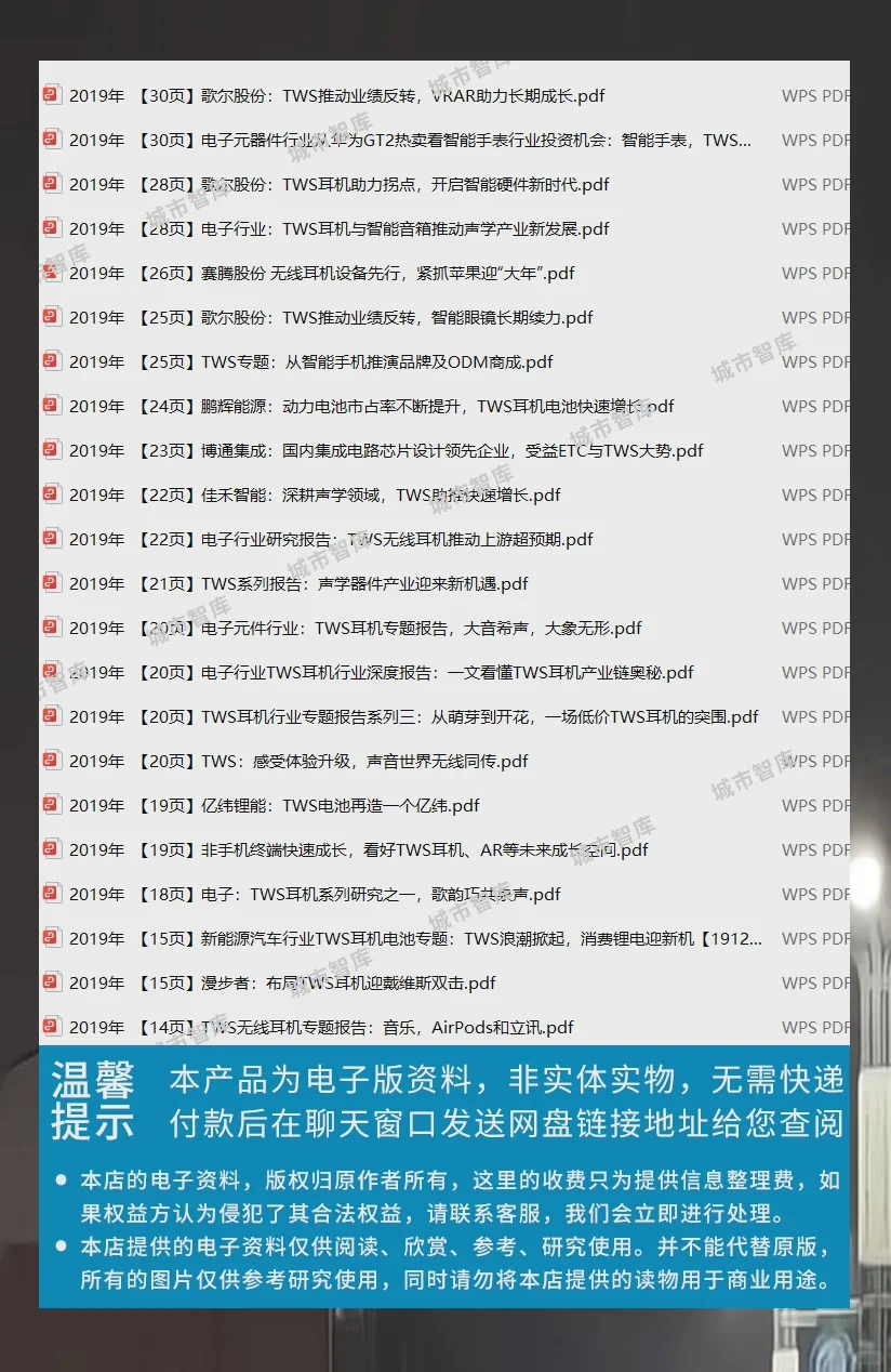 TWS耳机行业研究分析报告与市场调研数据