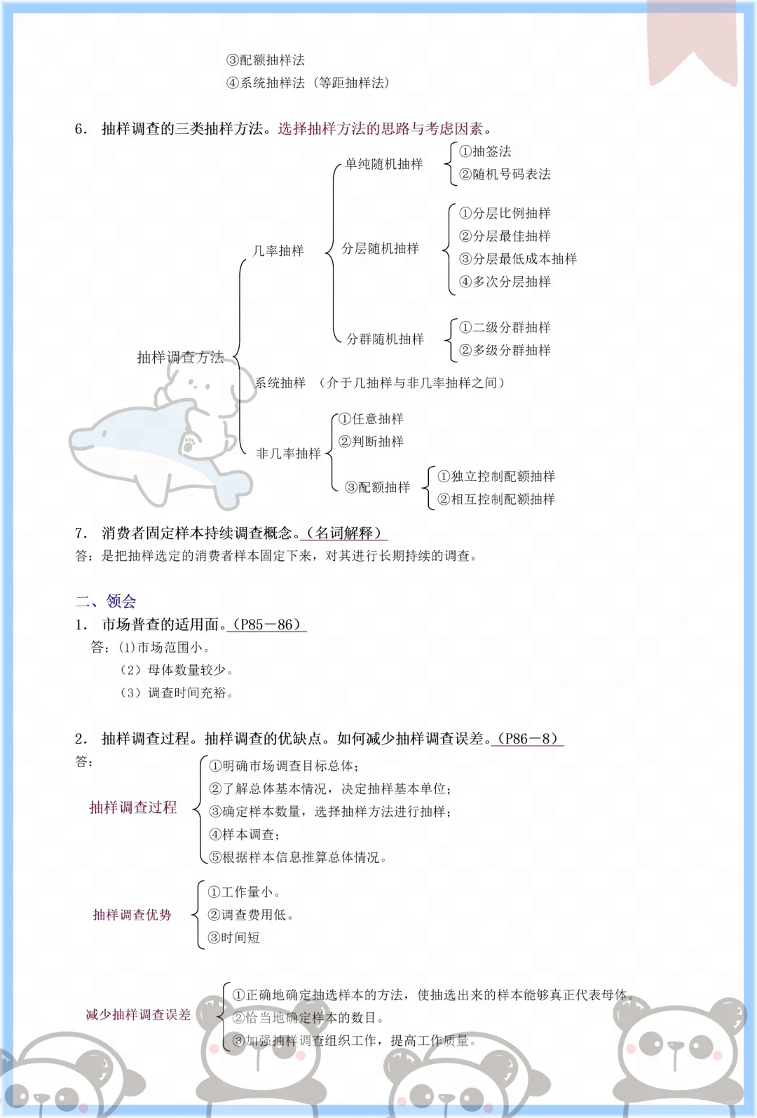 冲!自考00178市场调查与预测就这几页