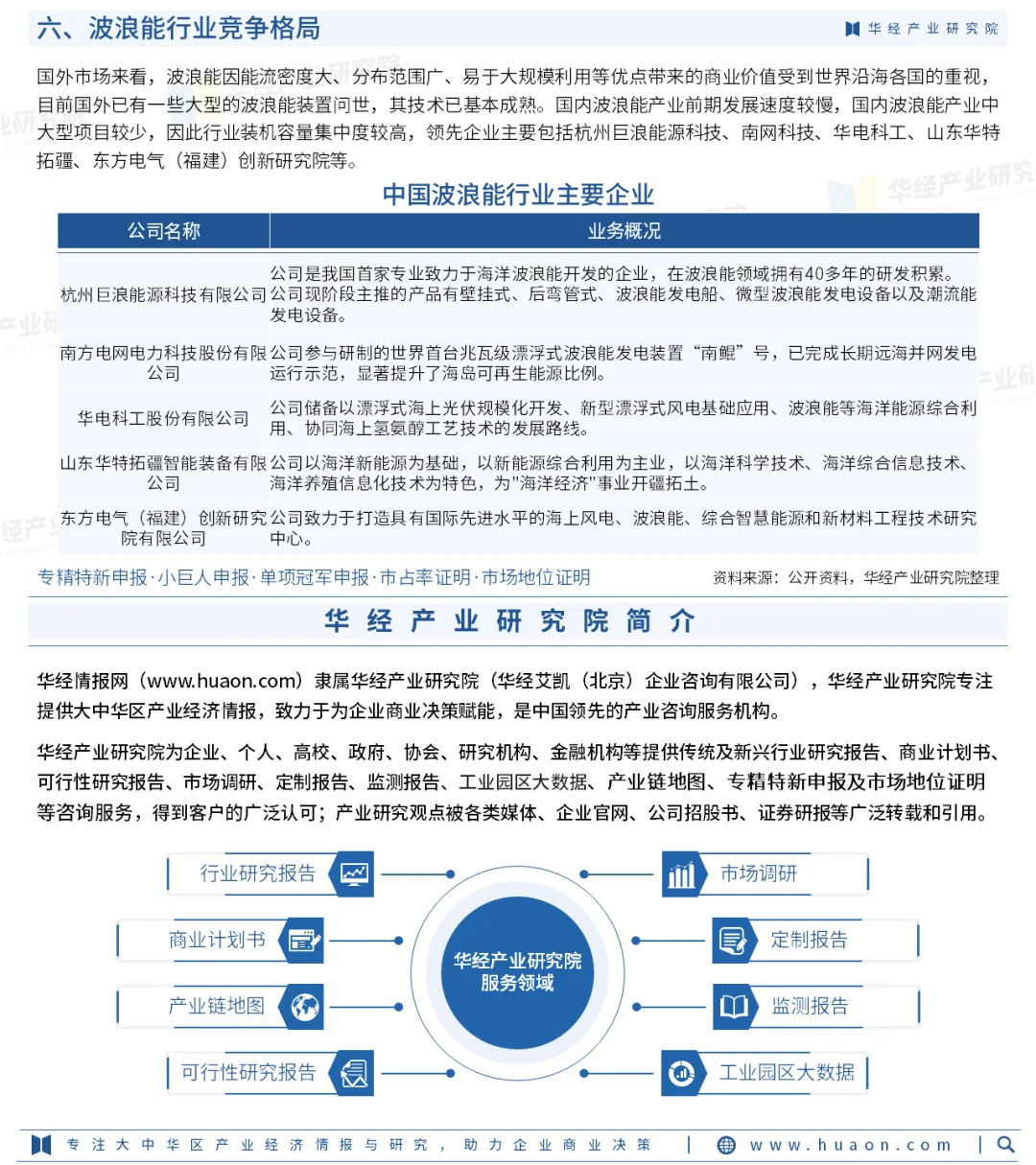 2025年中国波浪能行业市场深度研究报告
