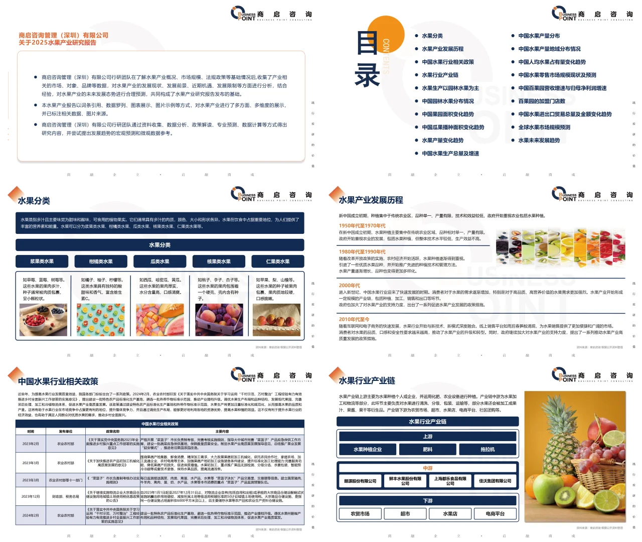 🔥 商启咨询 水果行业研究报告