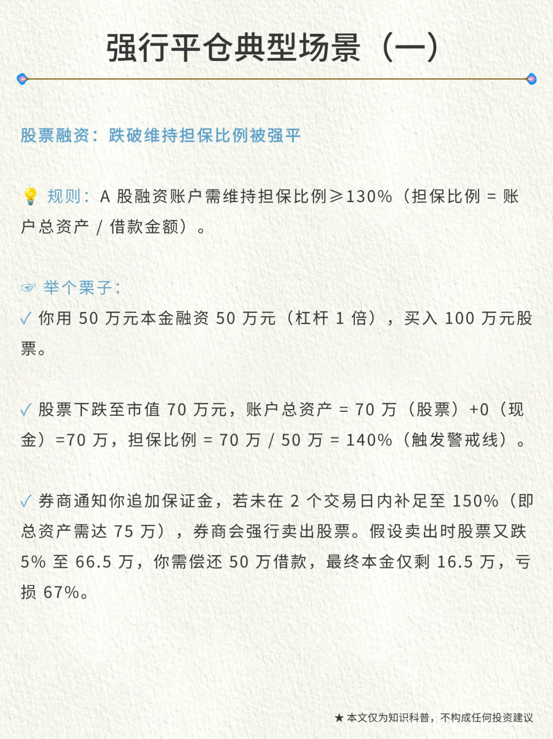 金融小知识｜第98期：强行平仓
