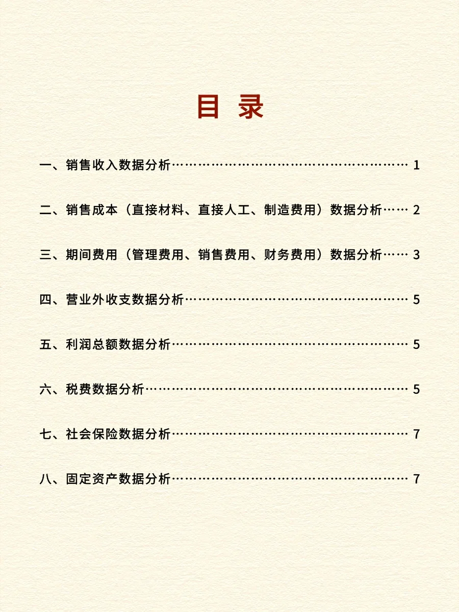 年度财务数据分析报告，数据清晰一目了然！