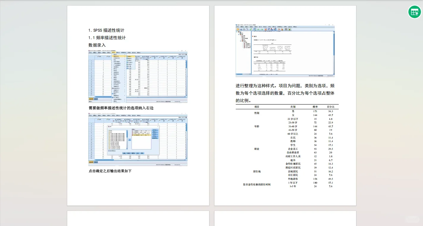 导师直接给了spss数据分析全部步骤和详解