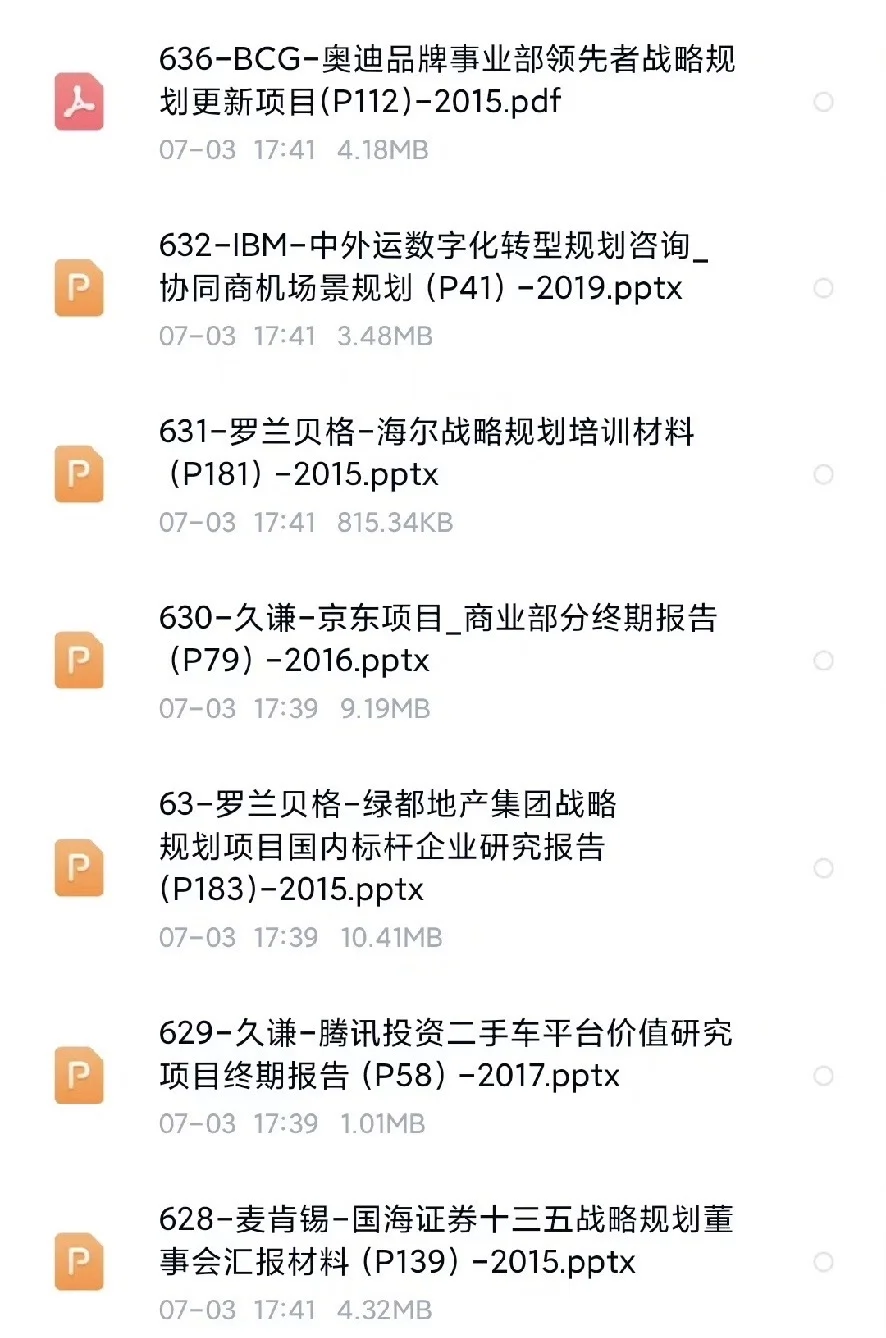 管理咨询行业项目报告deck