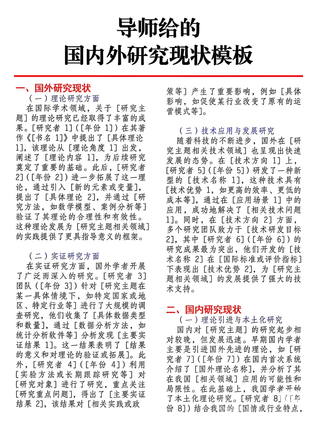 国内外研究现状超快搞定