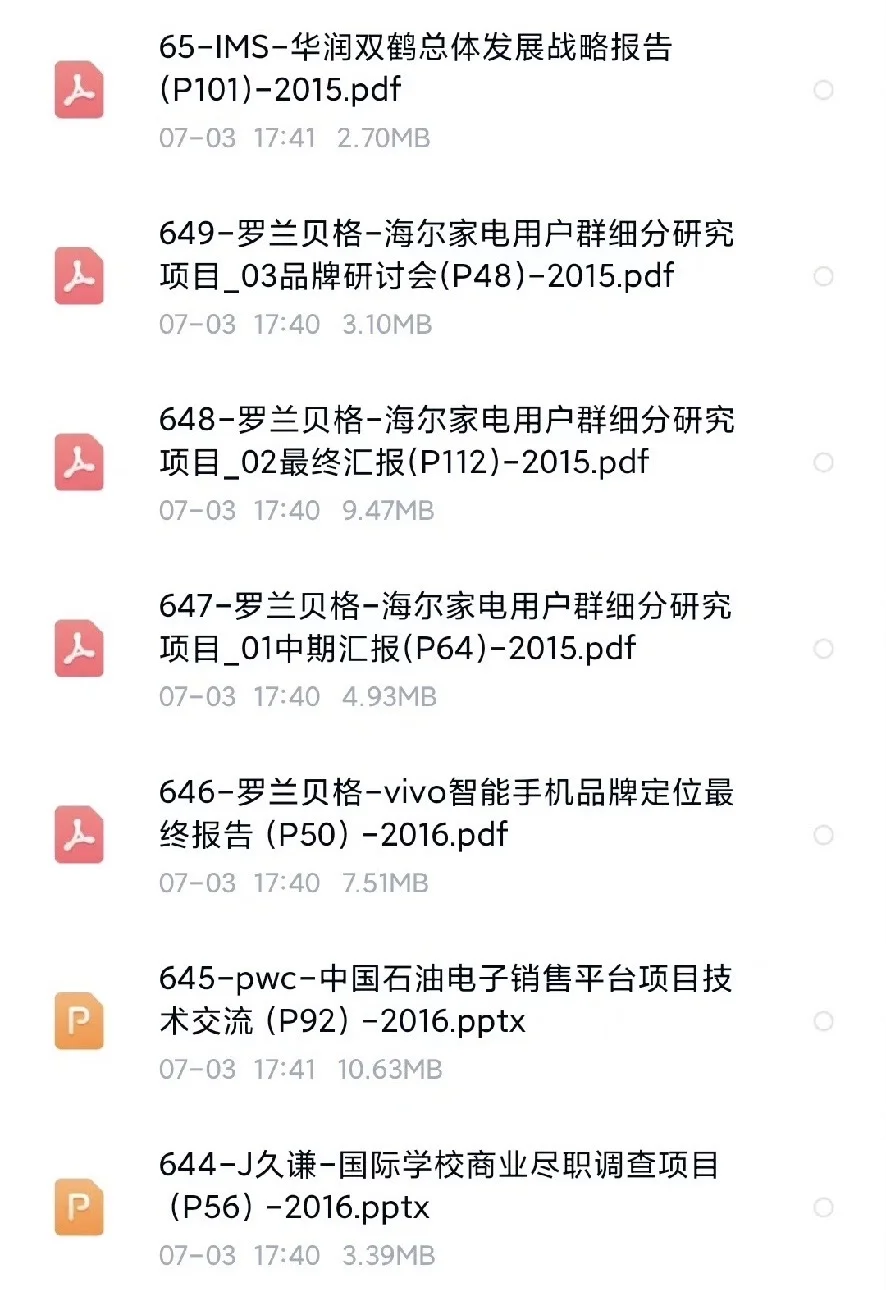 管理咨询行业项目报告deck