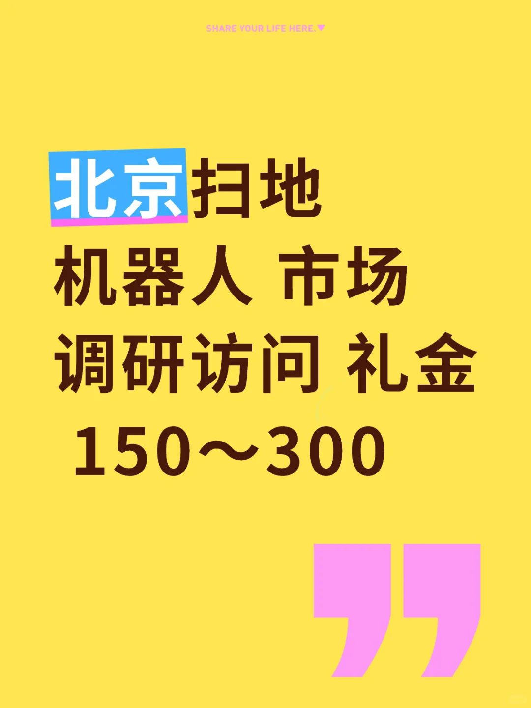北京扫地机器人 市场调研访问