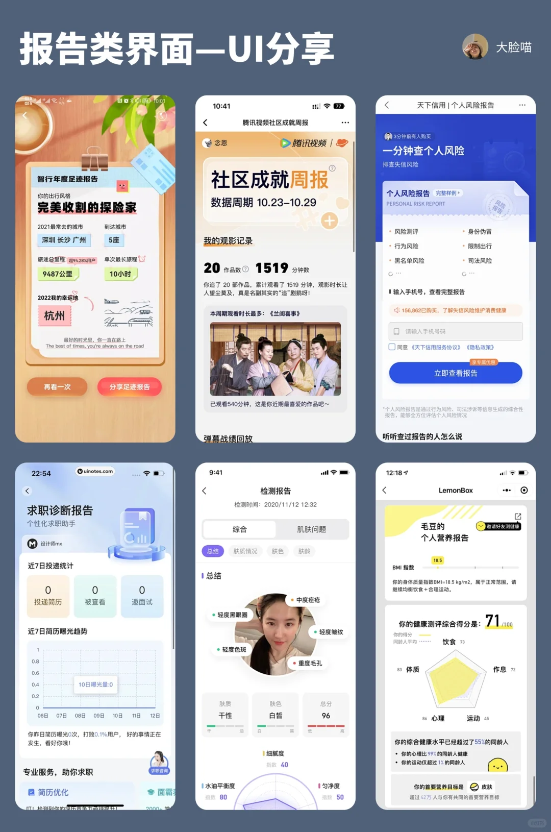 UI分享｜报告类界面设计