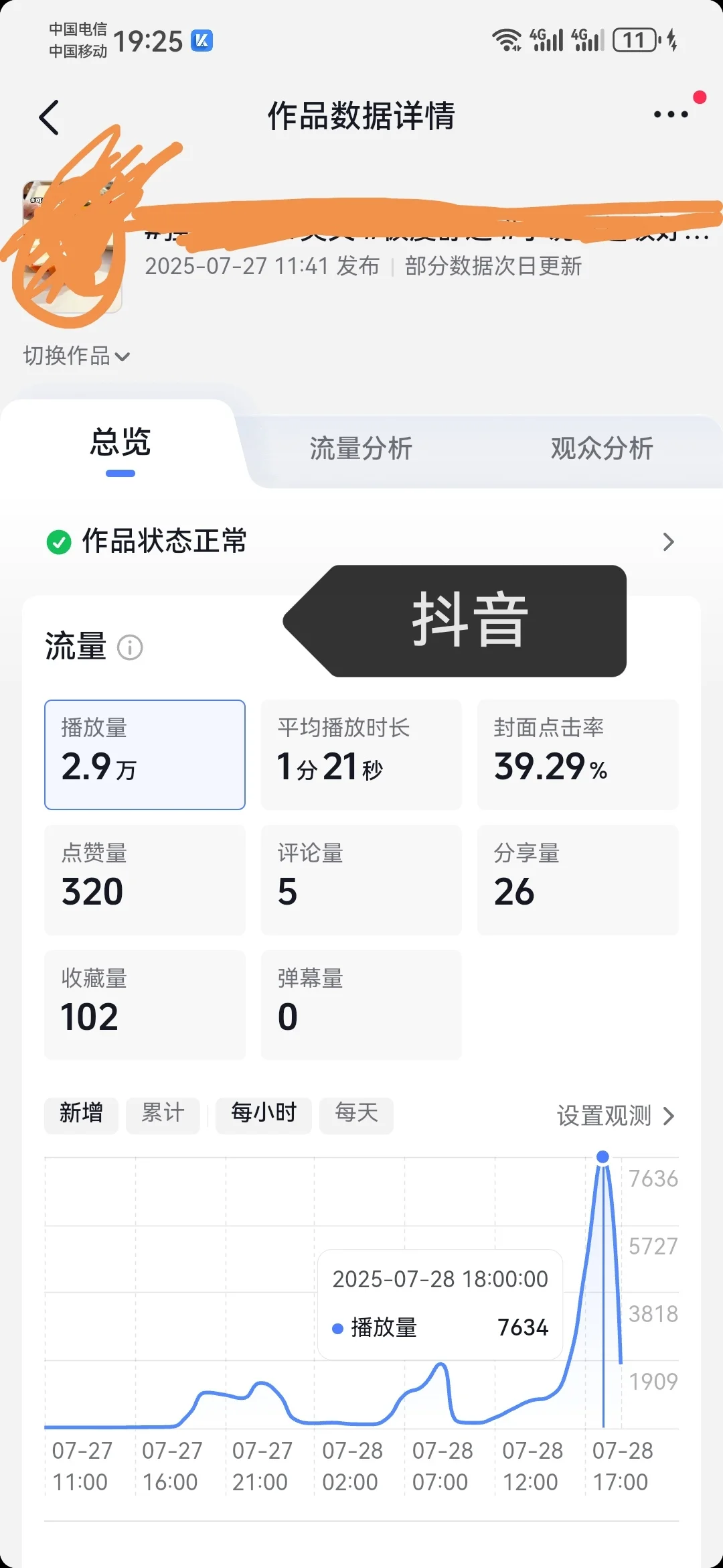 抖音推文第二天我的视频爆了！！