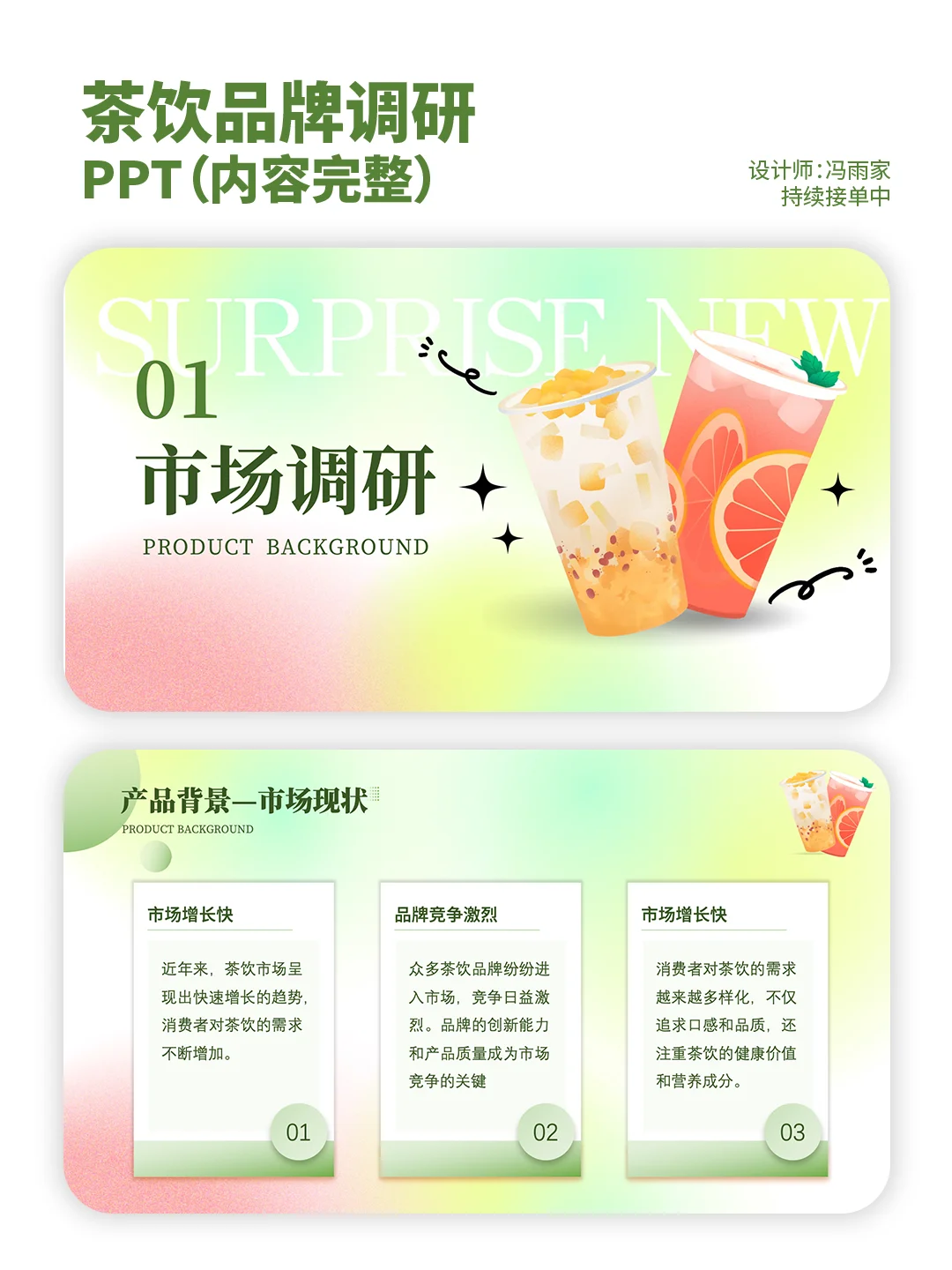 谁还没有这份茶饮品牌调研的ppt模版！！