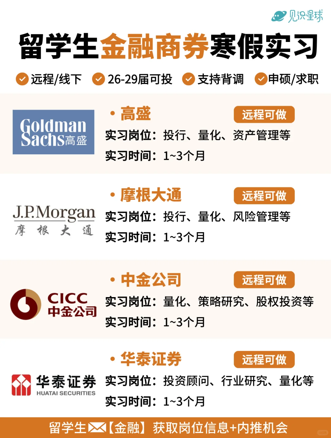🌟留学生速进！金融名企短期实习真香警告！