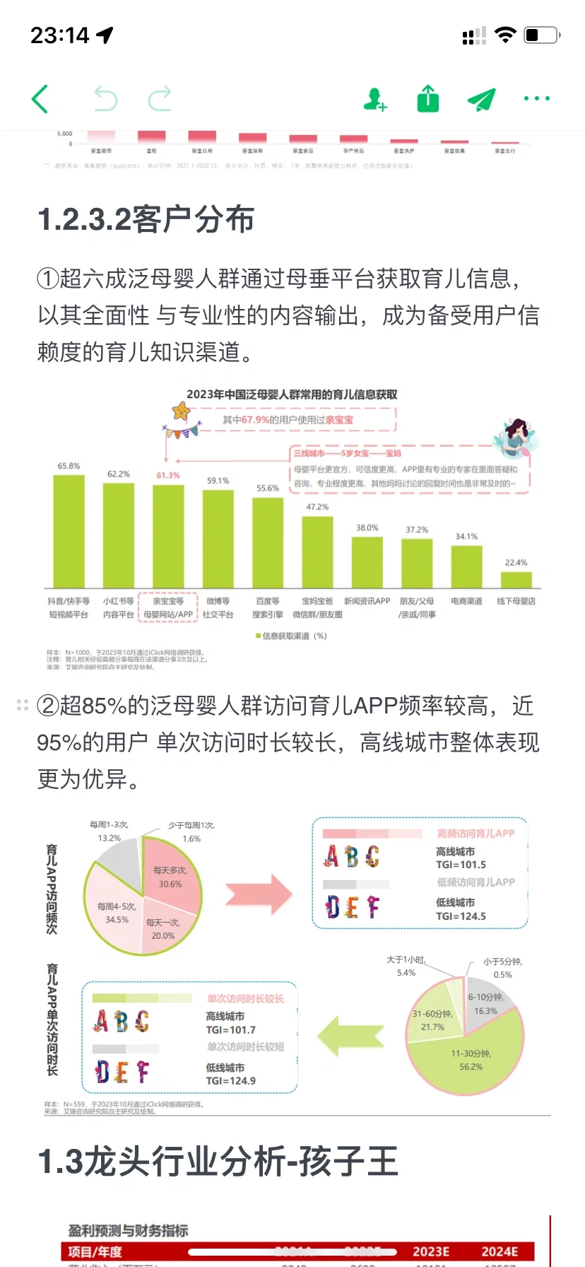母婴行业分析报告