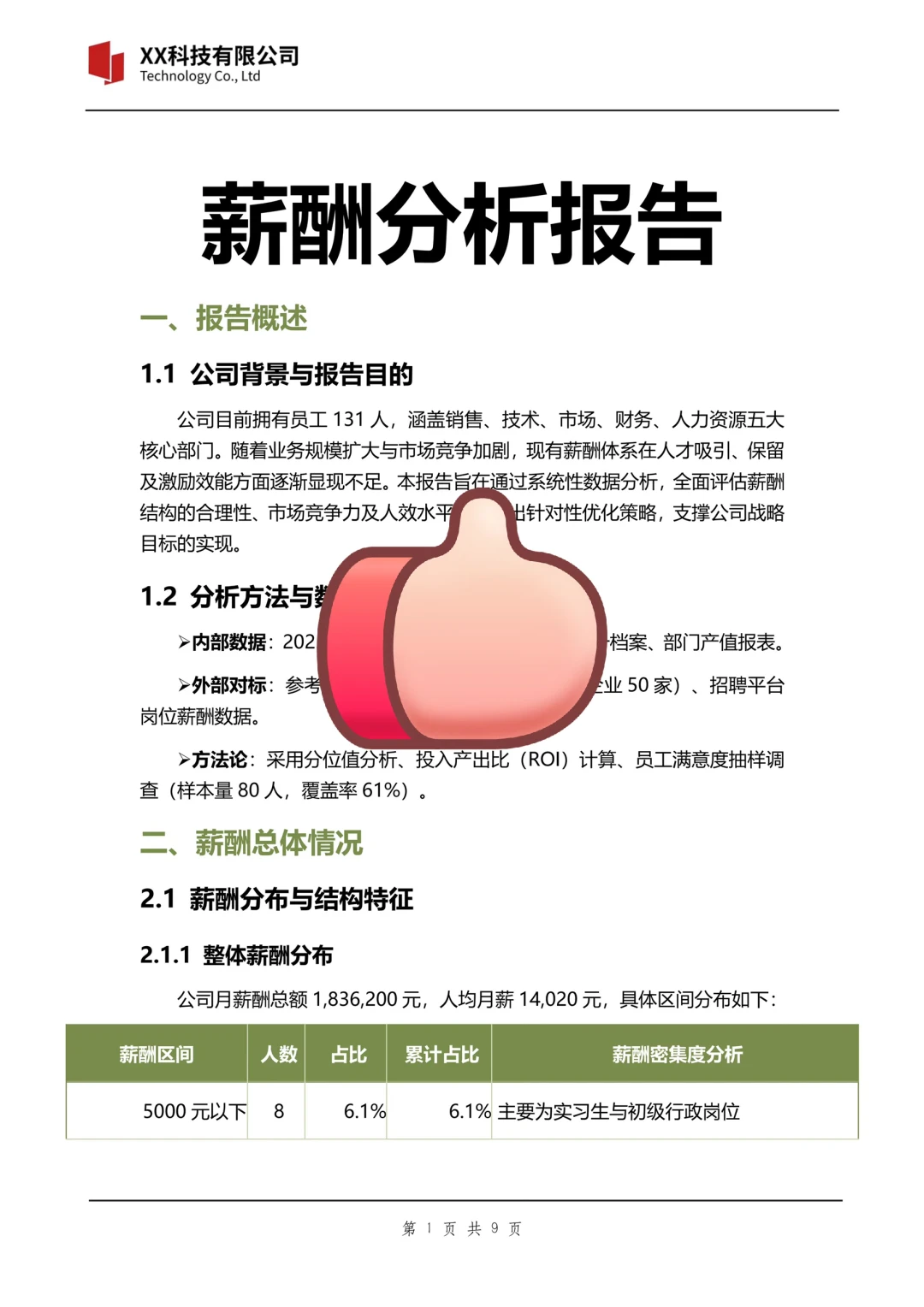 薪酬分析报告撰写小技巧🥰✅