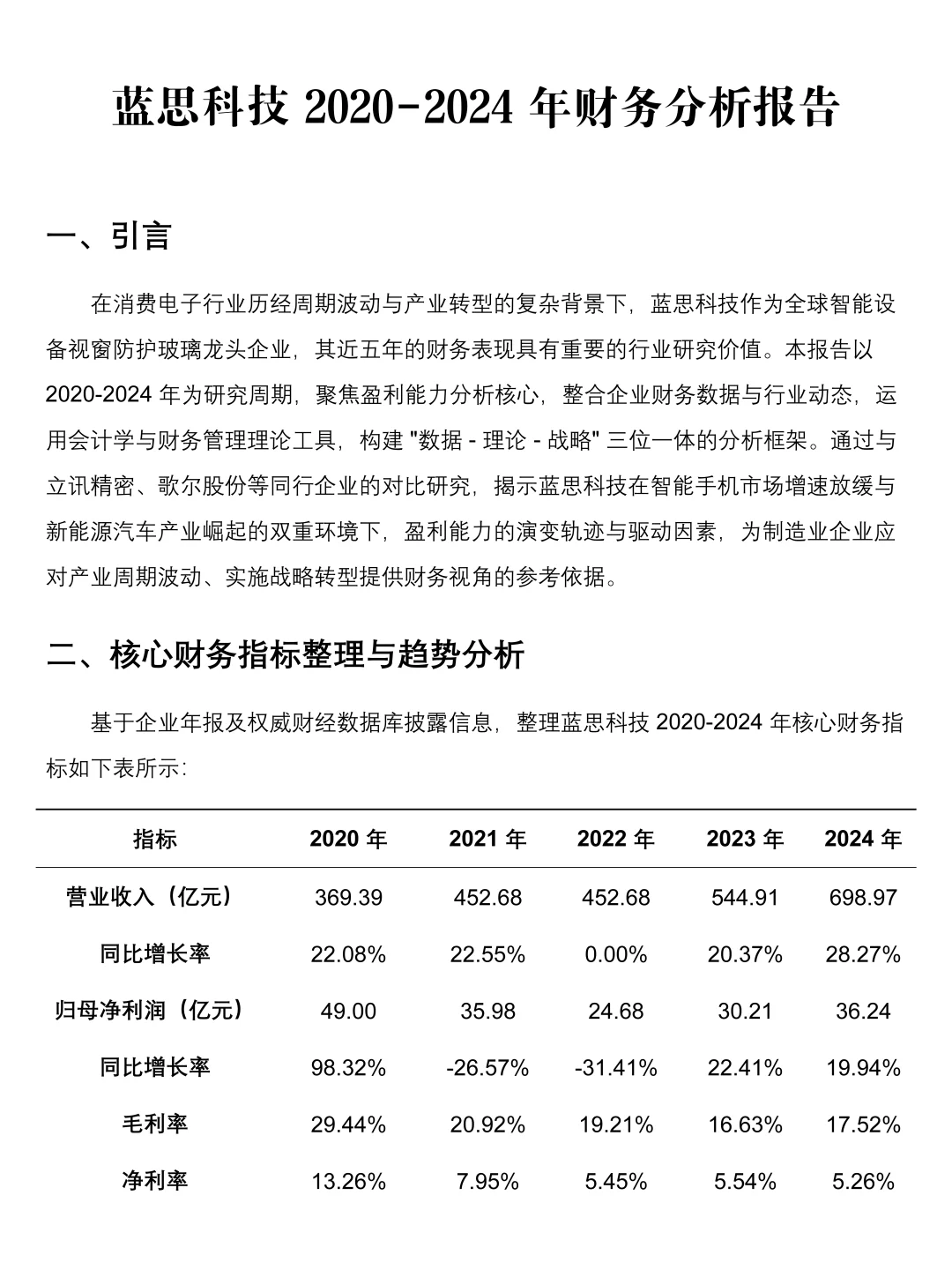 2020-2024蓝思科技财务分析报告！速速👀