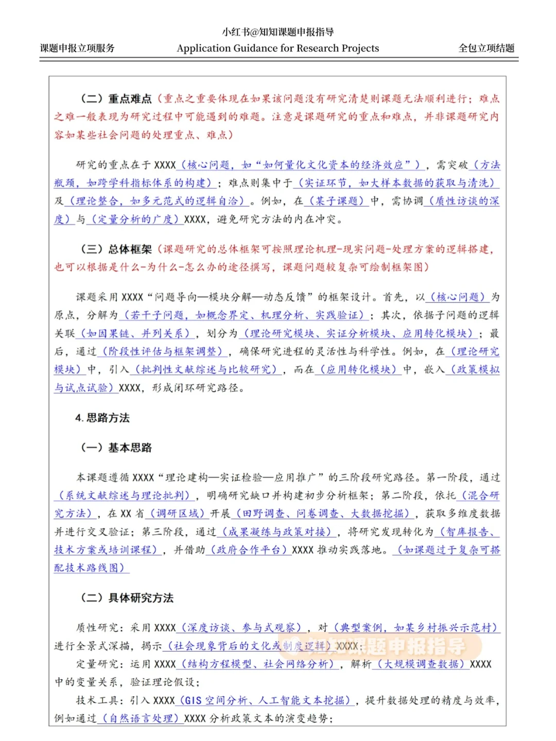 社科课题申报书活页句式模板，直接「抄」！