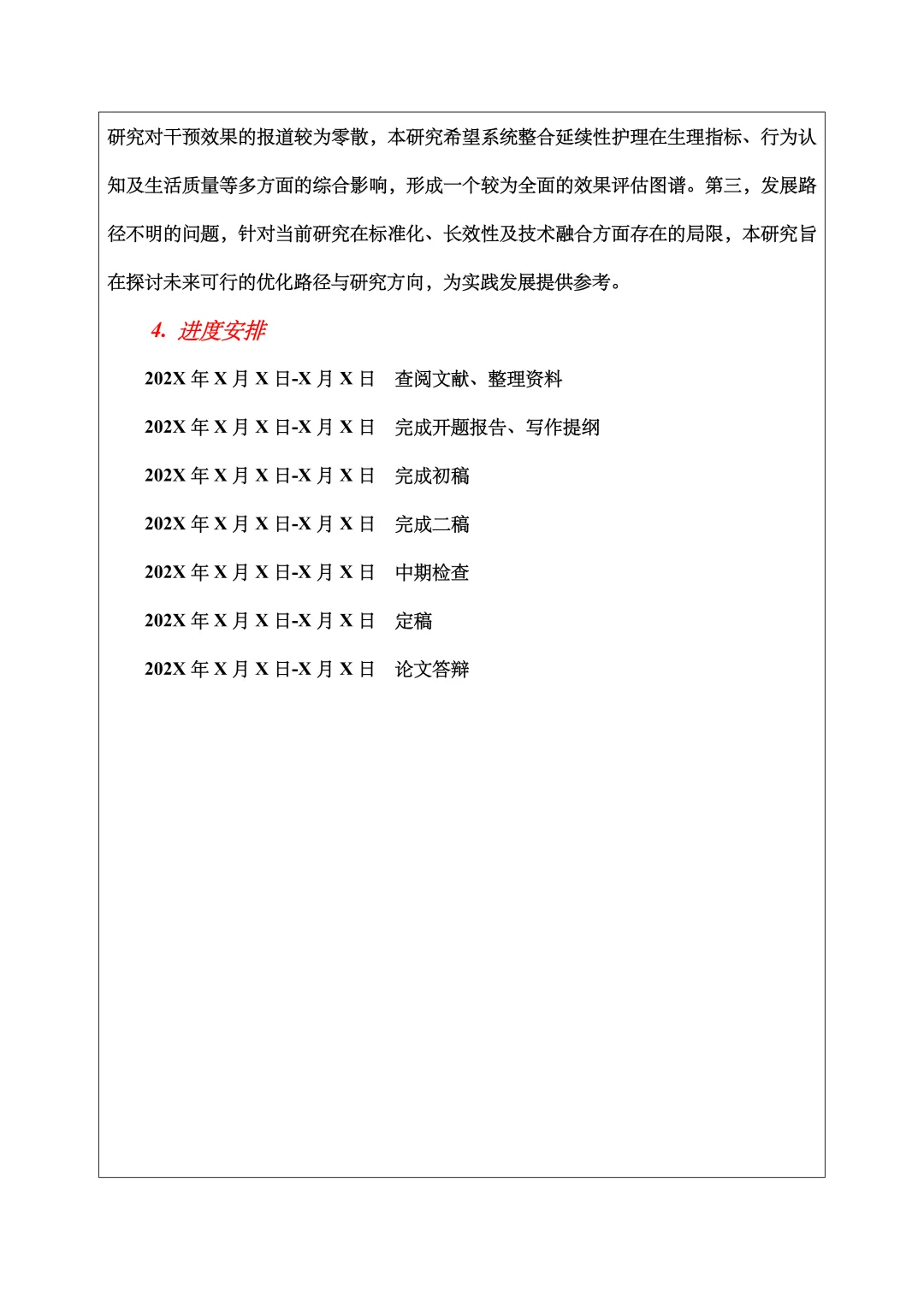 护理学综述开题报告范文