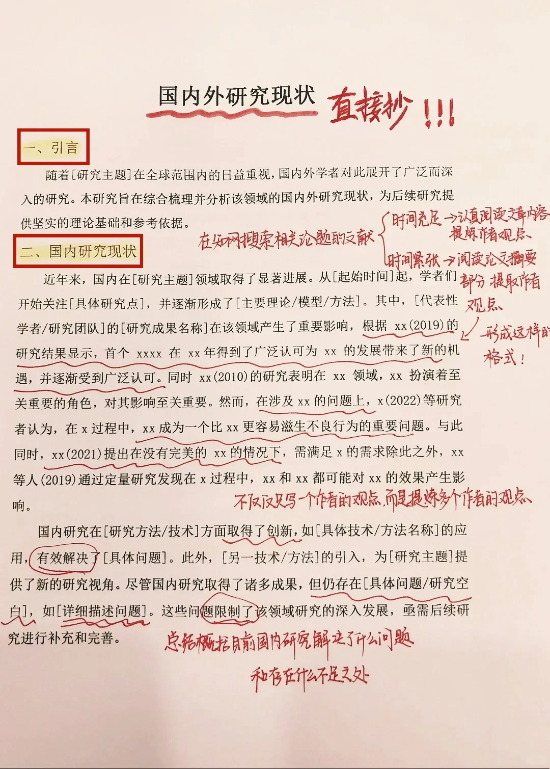 国内外研究现状还在自己写？直接抄啊