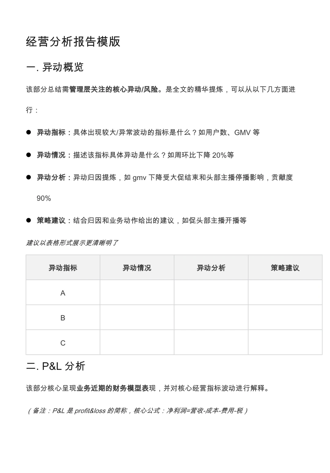 老板狂赞的经营分析报告长这样！🔥 附保姆级