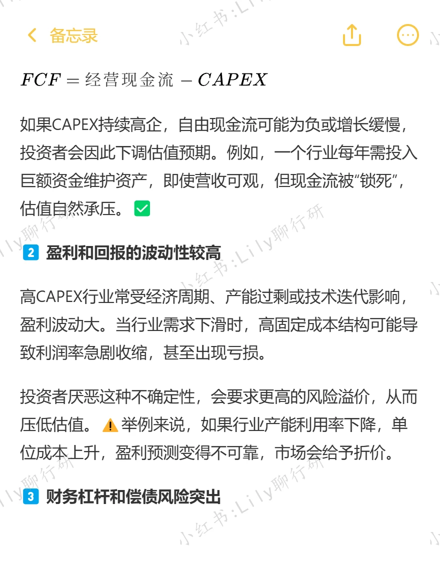 🔥行研面试|高CAPEX行业为何估值偏低