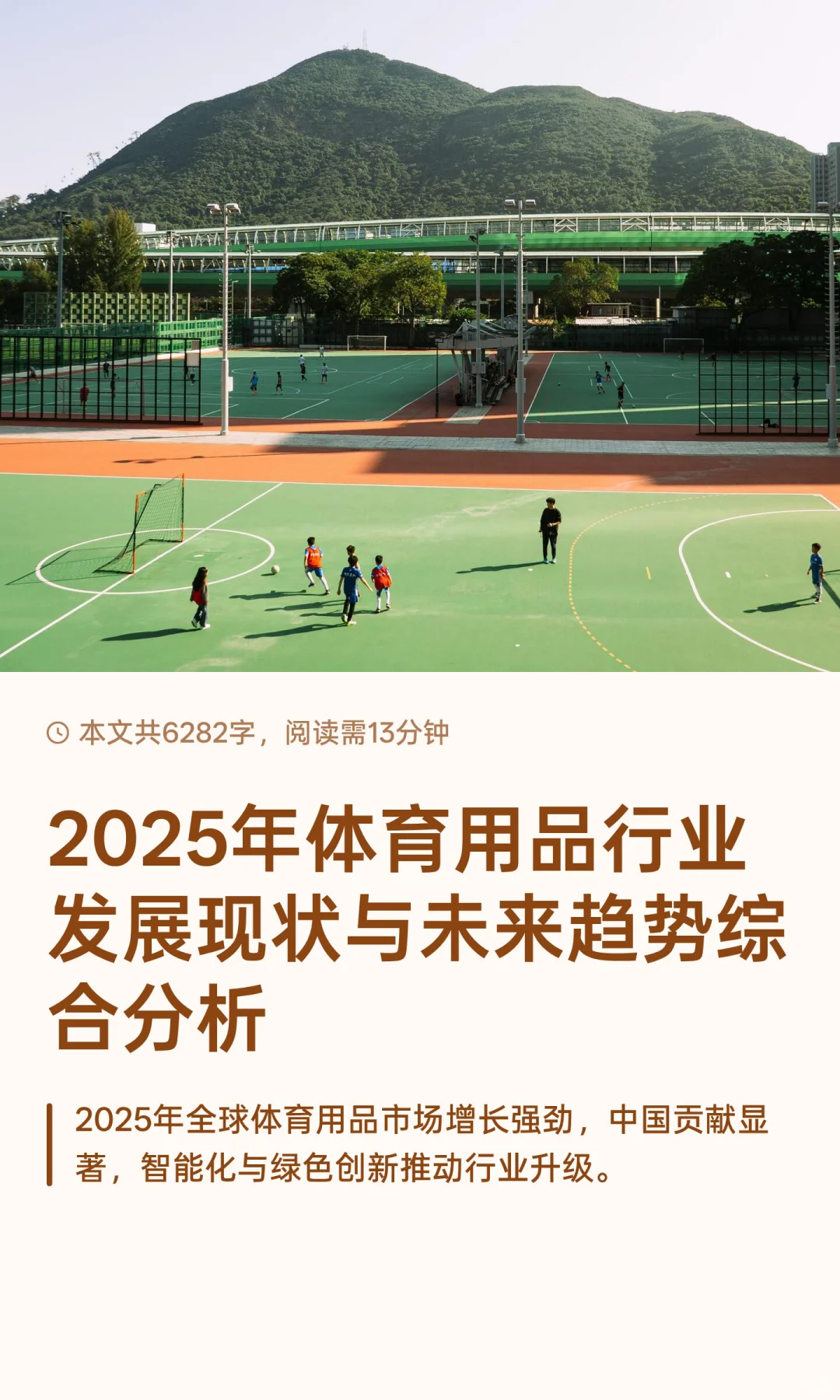 2025年体育用品行业发展现状与未来趋势综合