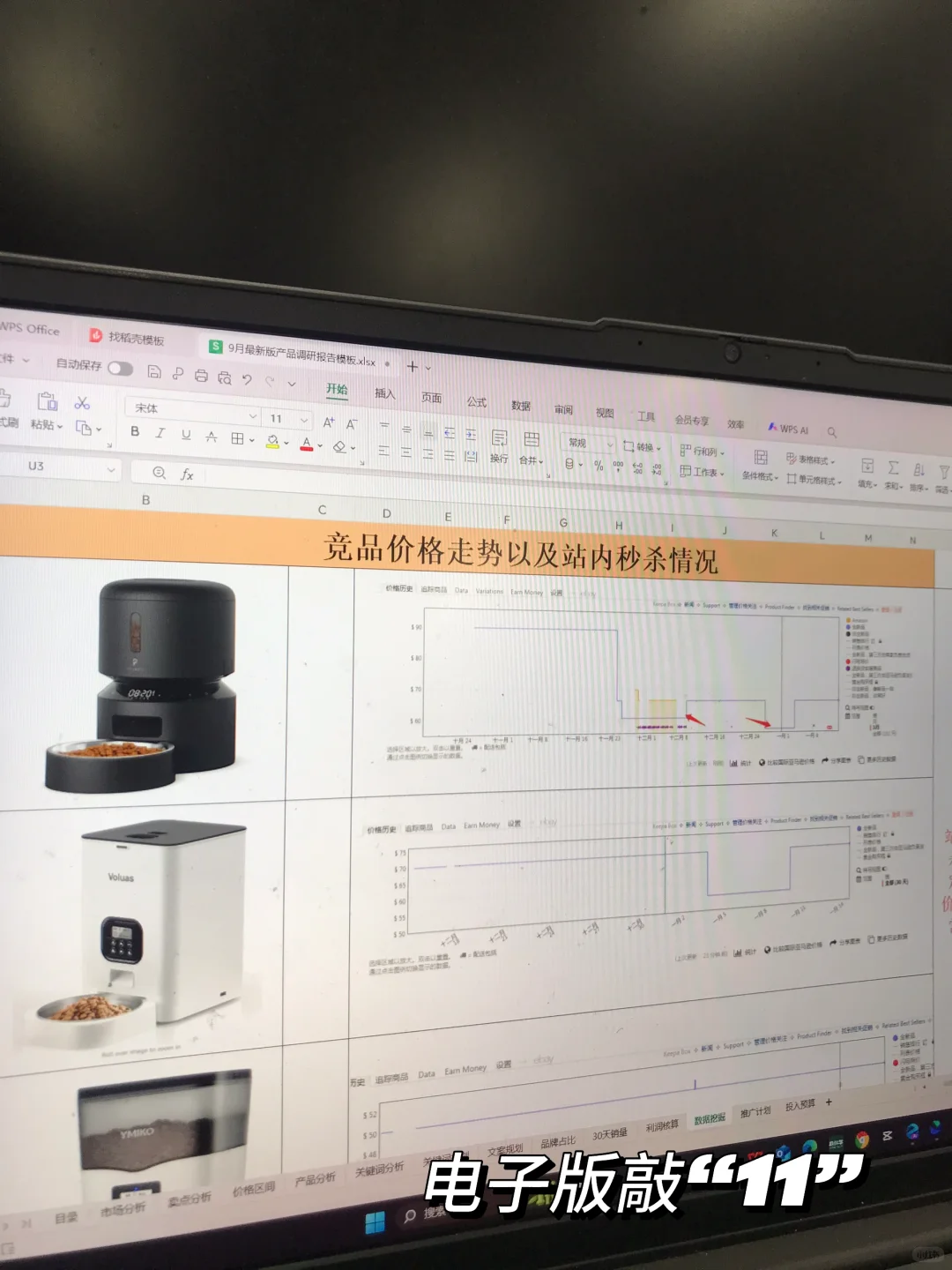 偷拍的亚马逊主管的产品调研报告模版😯