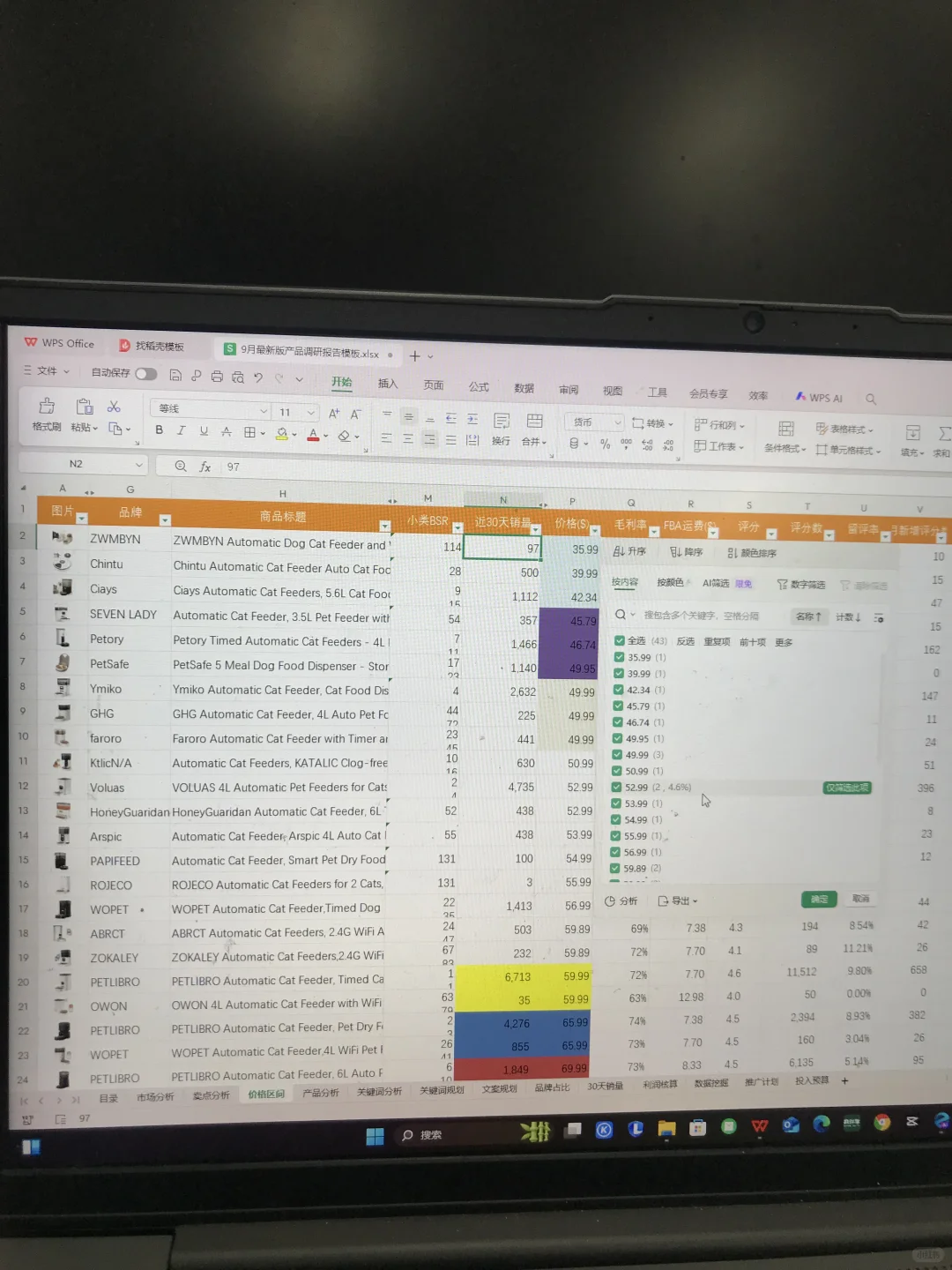偷拍的亚马逊主管的产品调研报告模版😯