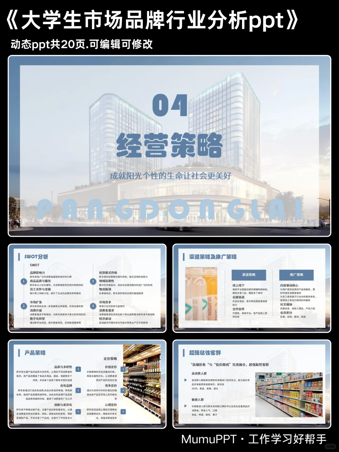 胖东来品牌行业分析ppt模板共20页